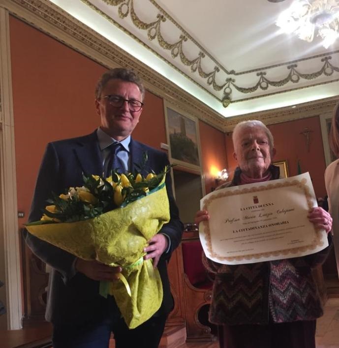 Enna, conferita la cittadinanza onoraria a Maria Letizia Colajanni