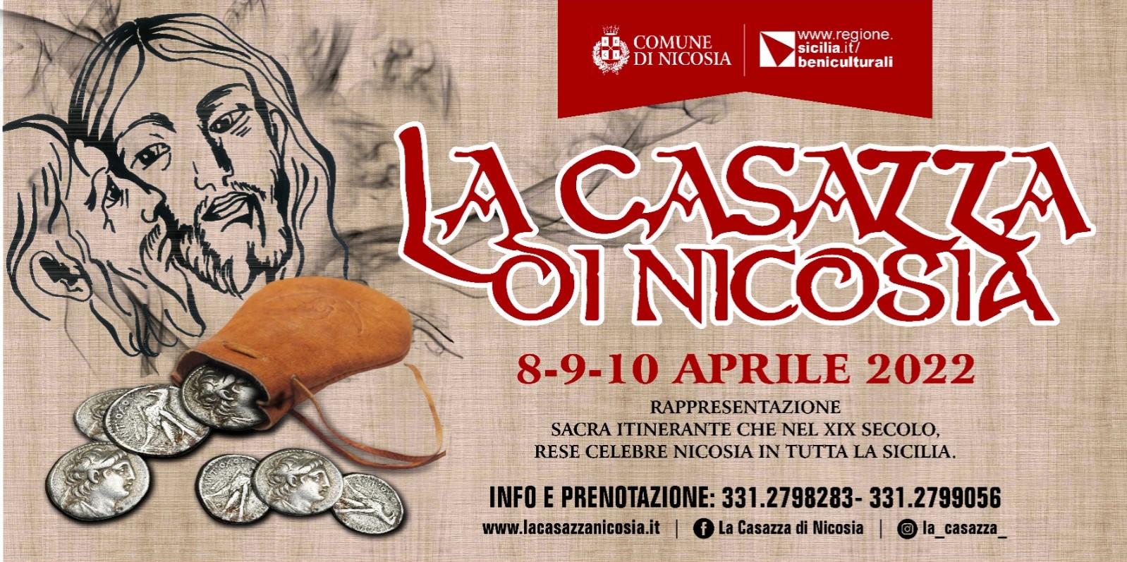La Casazza di Nicosia, rappresentazione sacra, in scena dall’8 al 10 aprile