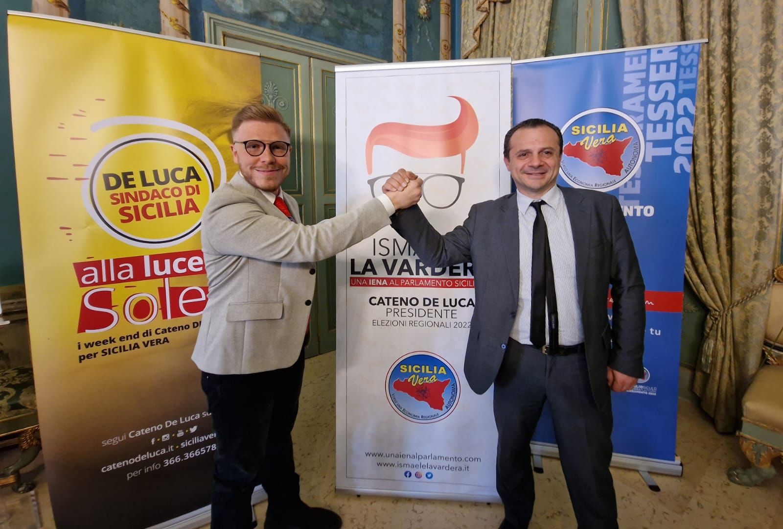 L’ex Iena La Vardera al fianco di De Luca nella corsa alla Regione