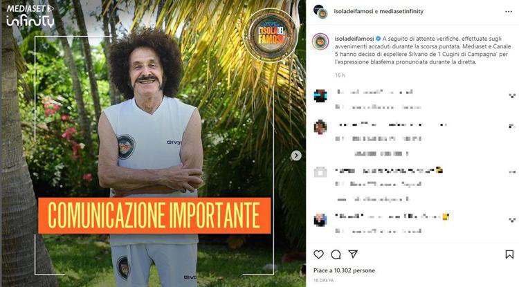 Isola dei Famosi 2022, Silvano dei Cugini di Campagna espulso dopo bestemmia