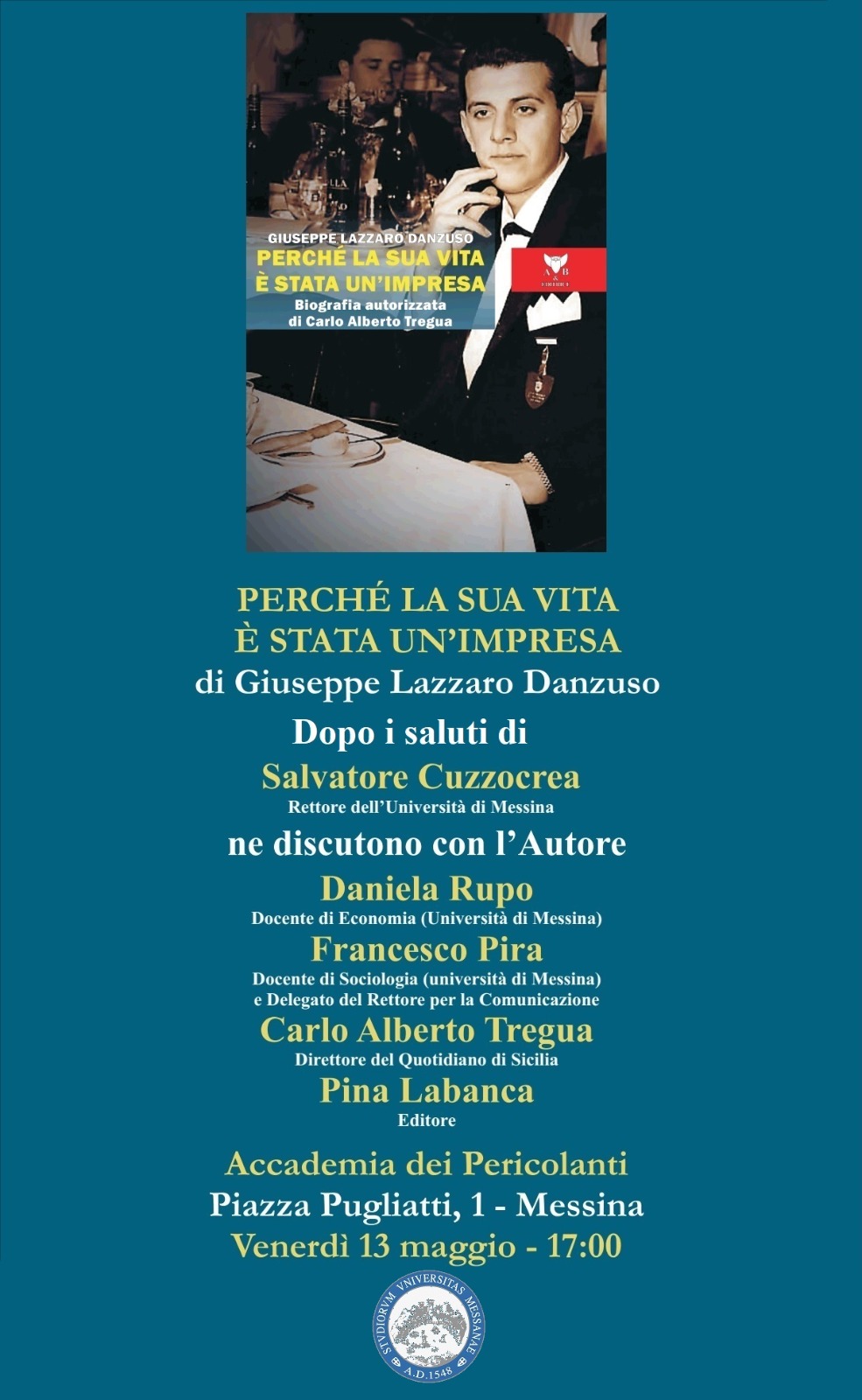 Galleria foto 'Carlo Alberto Tregua, “Perché la sua vita è stata un’impresa”: presentazione a Messina' - foto 1