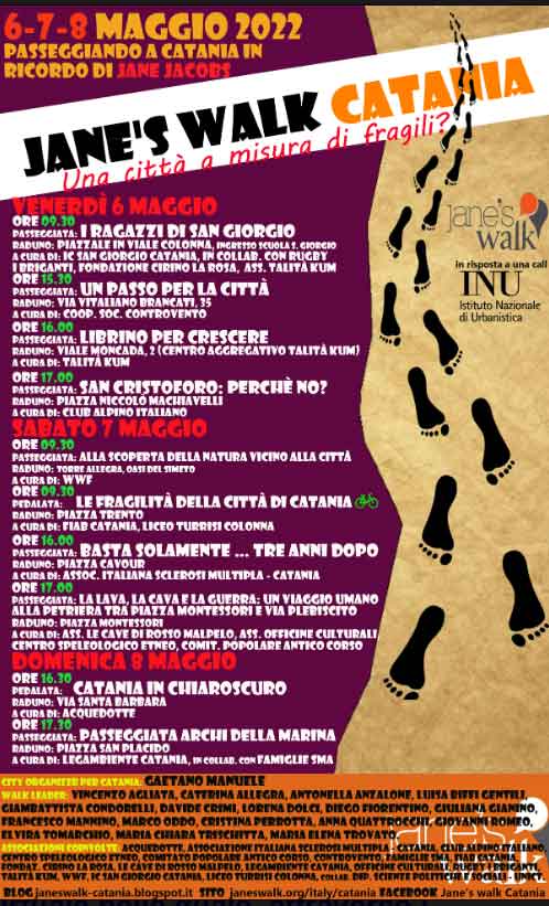 Jane’s Walk Catania, 10 passeggiate di quartiere per riscoprire la propria città