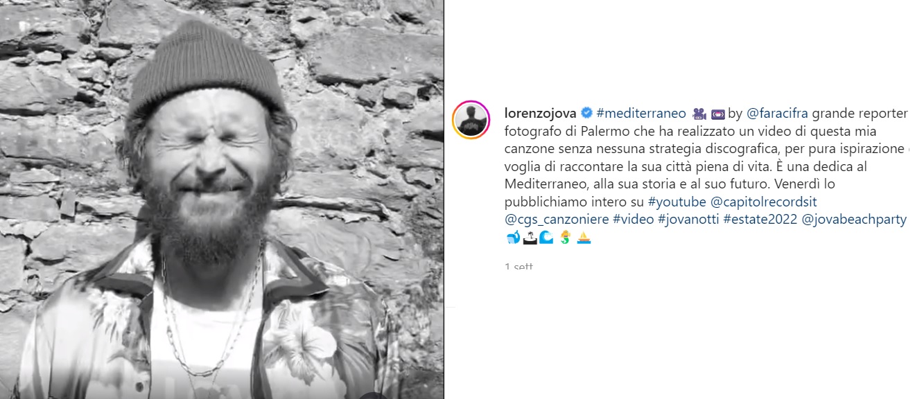 Jovanotti, il video del nuovo singolo “Mediterraneo” girato a Palermo