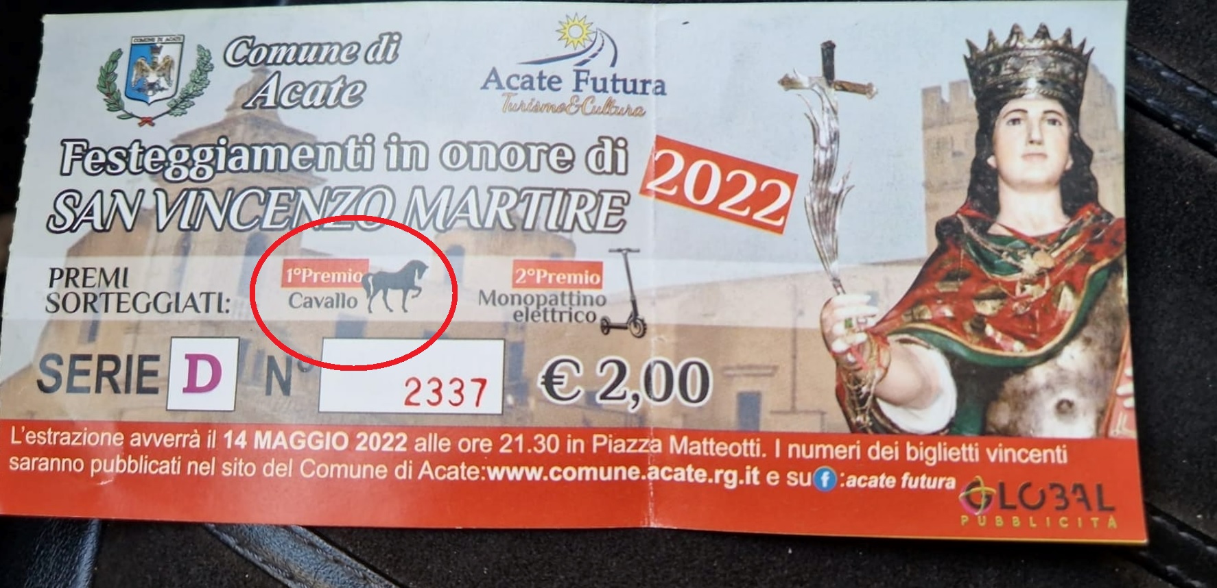 Follia ad Acate, un cavallo come primo premio della Lotteria: scoppia la polemica