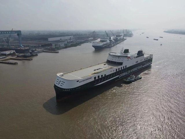 Il gruppo Grimaldi prende in consegna la Eco Mediterranea