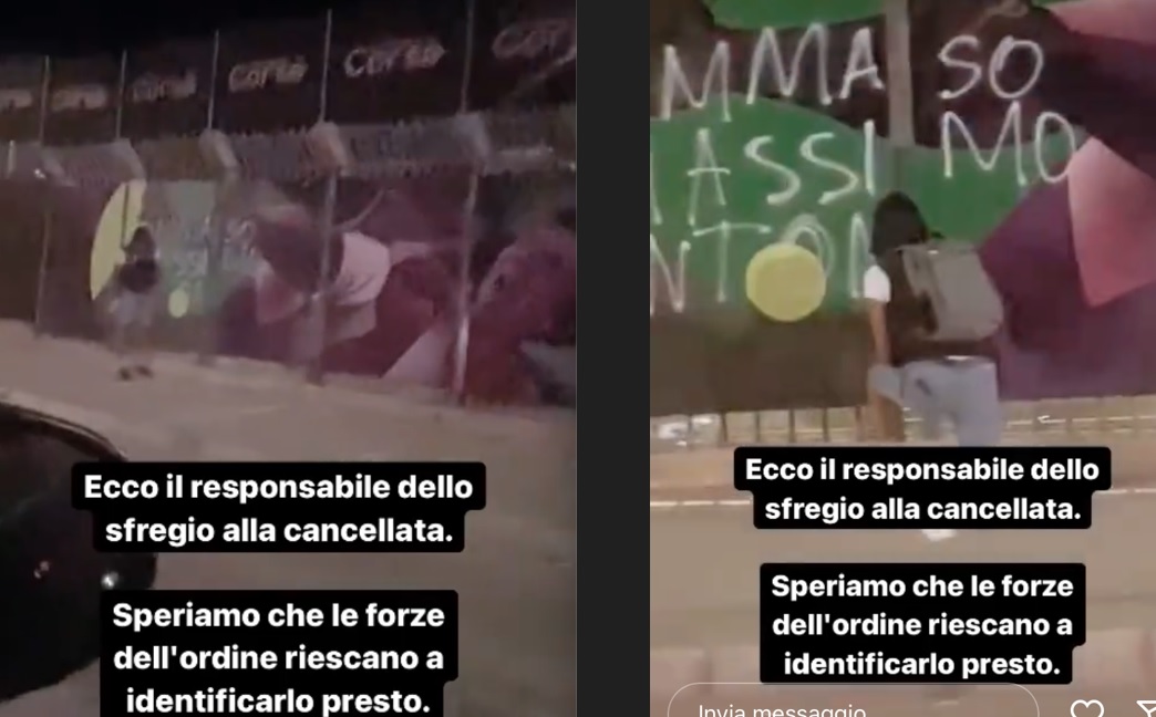 Murale imbrattato al Barbera: nel video social del Palermo Calcio “beccato il responsabile”