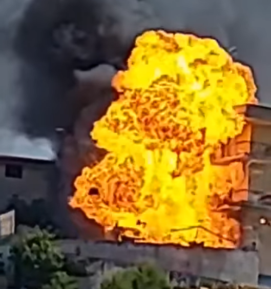 Salemi, grosso incendio in negozio di ferramenta: il video dell’esplosione