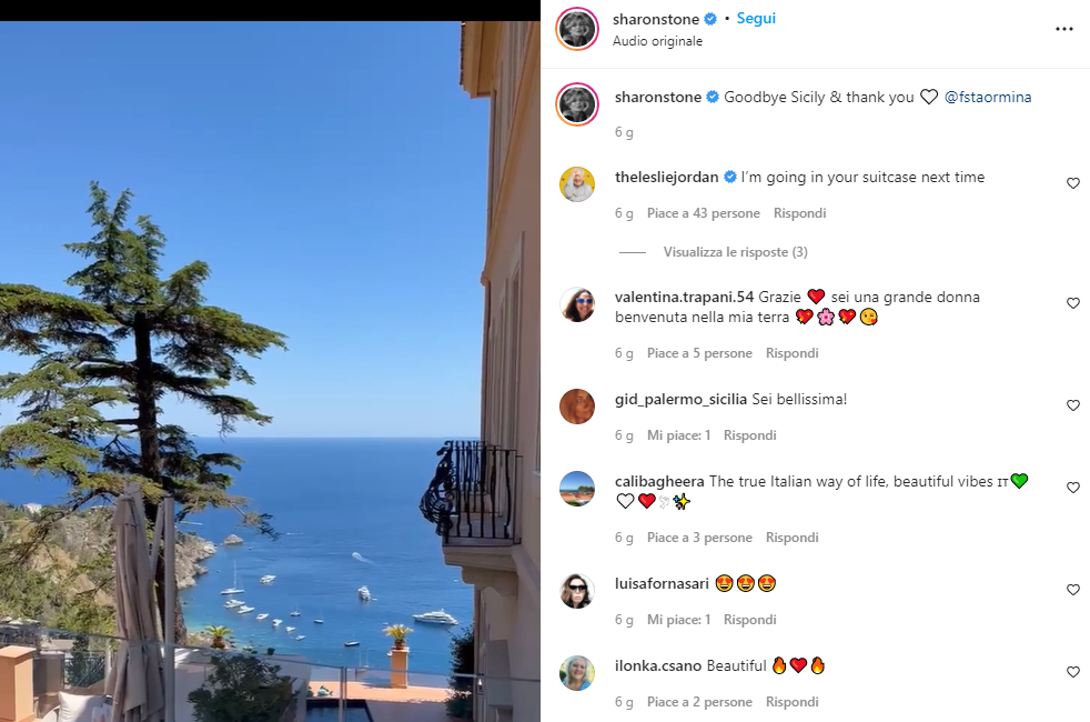 Sant’Alessio fa impazzire Sharon Stone. E i cittadini la invocano: “Diventi la nostra regina”