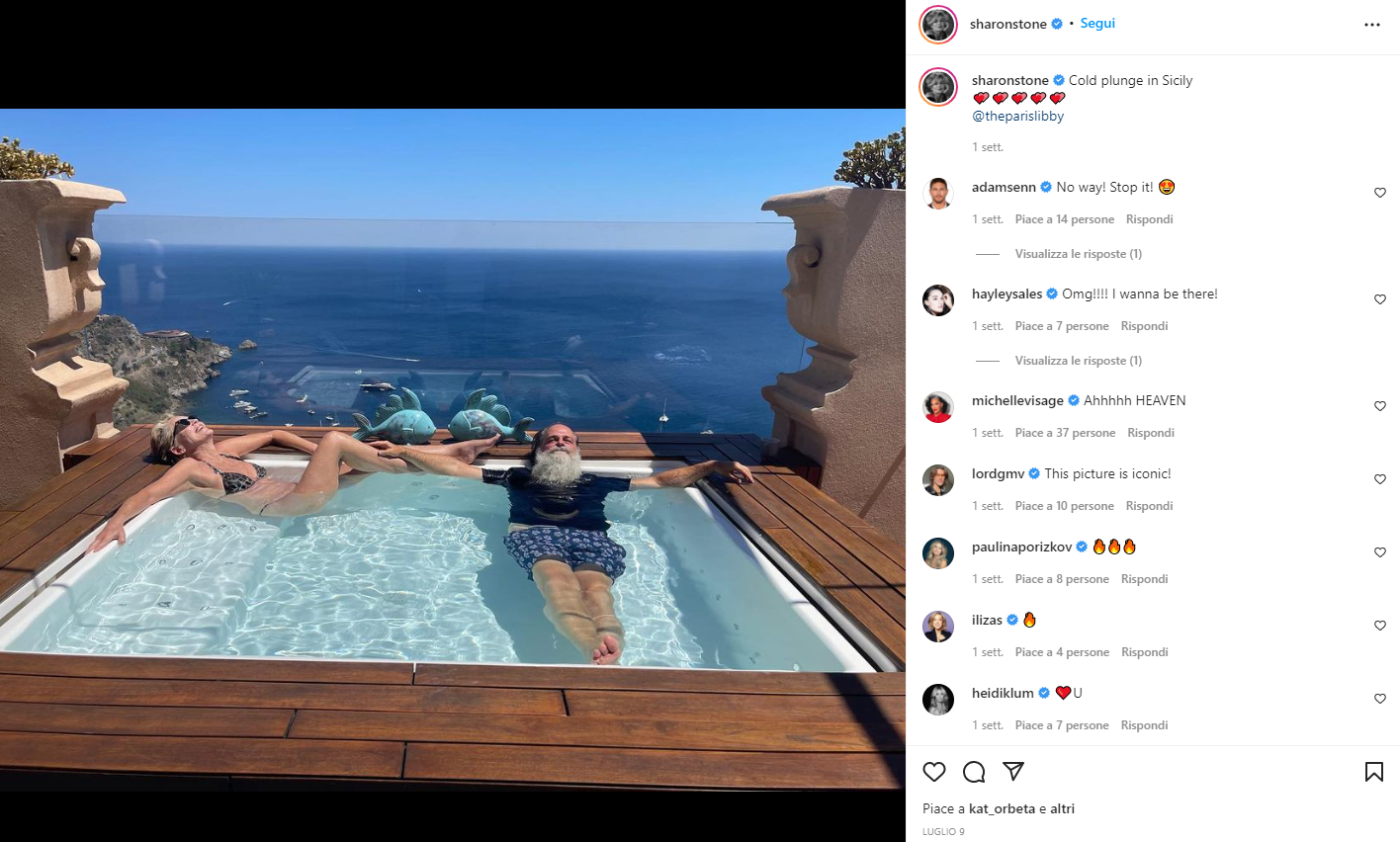 Sant’Alessio fa impazzire Sharon Stone. E i cittadini la invocano: “Diventi la nostra regina”