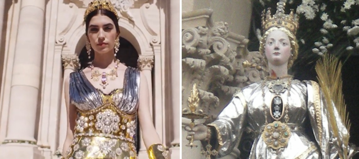 Siracusa, evento Alta Moda Dolce e Gabbana: l’abito ispirato a Santa Lucia