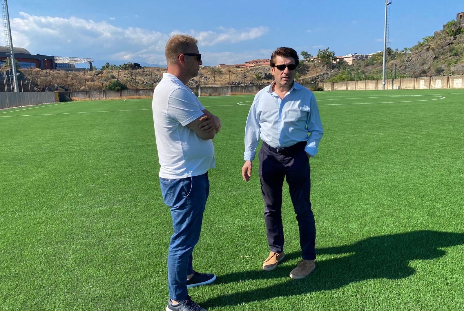 Calcio a Catania: Grella in sopralluogo al campo di Nesima