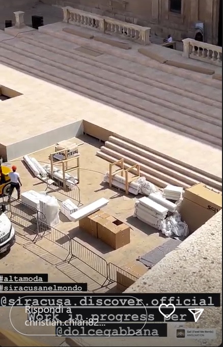 Siracusa, Evento Dolce & Gabbana: prove generali in piazza Duomo e Marzamemi