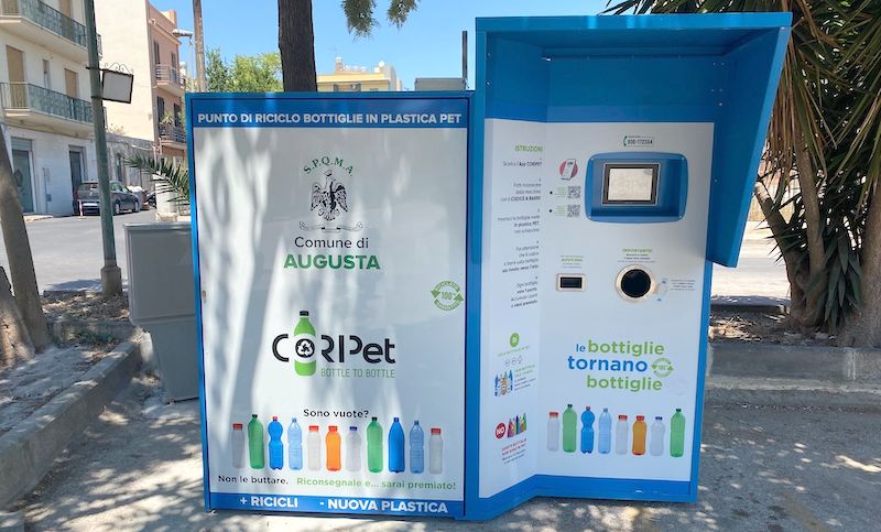Augusta, arrivano i due primi ecocompattatori di bottiglie Pet