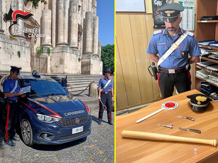 Fuochi d’artificio illegali per battesimo e parcheggiatore abusivo in piazza Dante: controlli a Catania