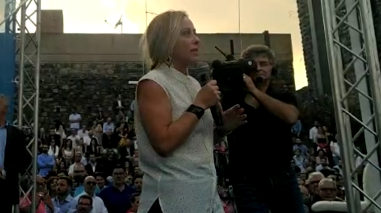 Elezioni Sicilia: il comizio di Giorgia Meloni a Catania