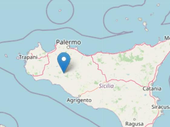 Scossa nel palermitano di magnitudo 4.2, sisma anche nel Canale di Sicilia