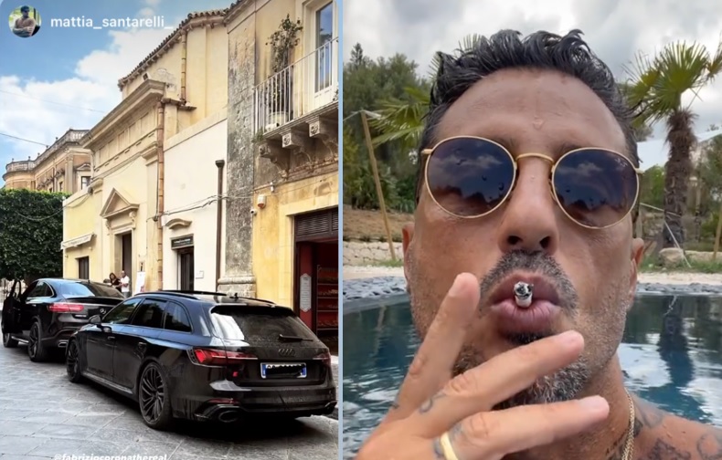 Fabrizio Corona in vacanza a Noto, Fotogallery