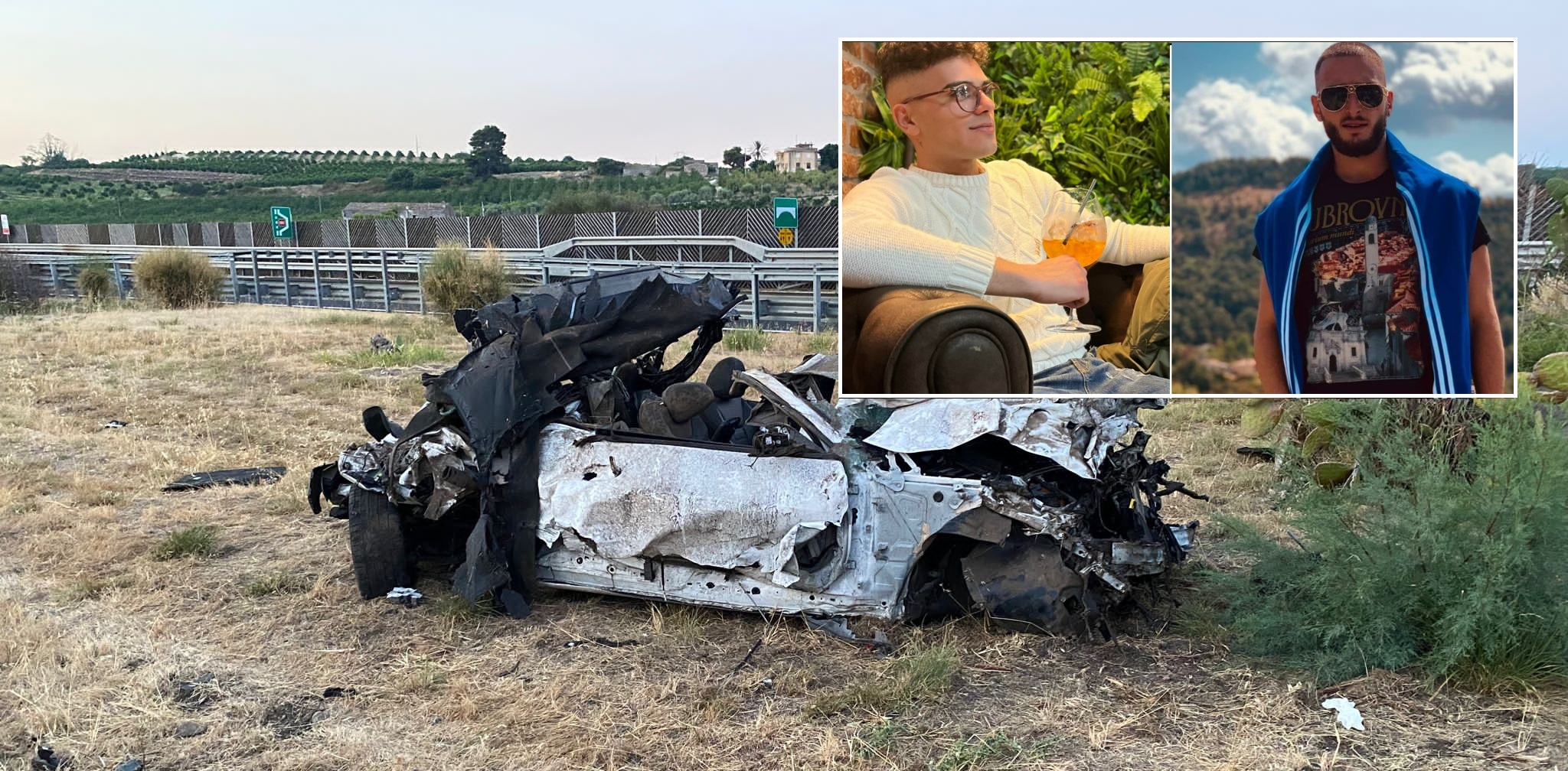 Augusta sotto shock per Giuseppe e Gabriel morti oggi nell’incidente mortale in autostrada