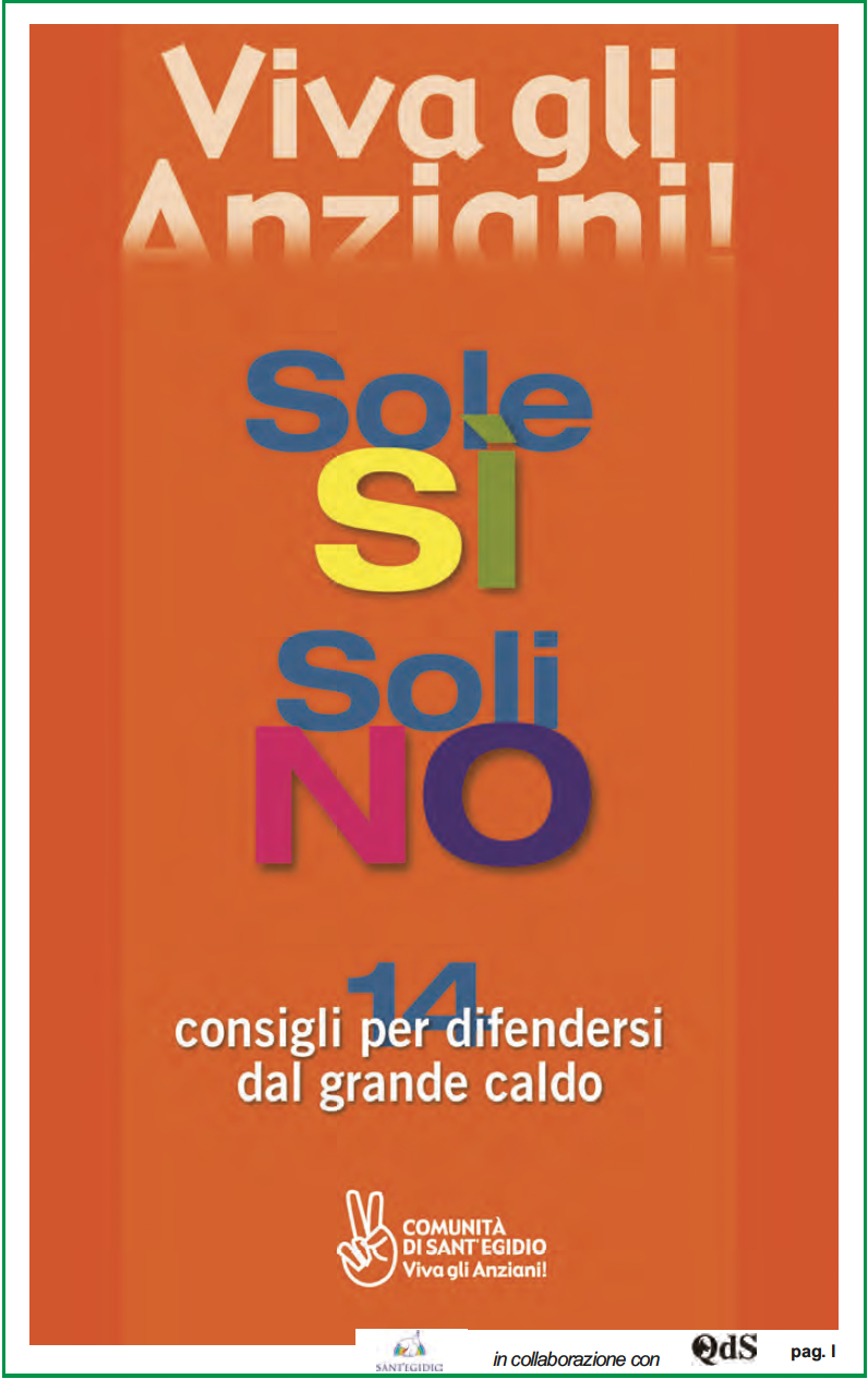 Sole sì, Soli no – Inserto Anziani 2022