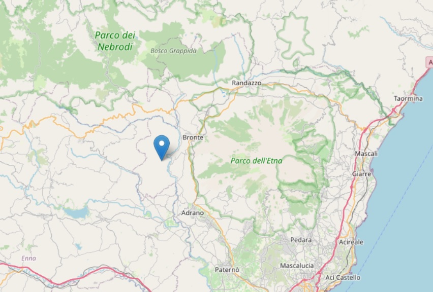 Terremoto in Sicilia: sciame sismico fra Catania ed Enna: scossa di magnitudo 3.5 a Bronte