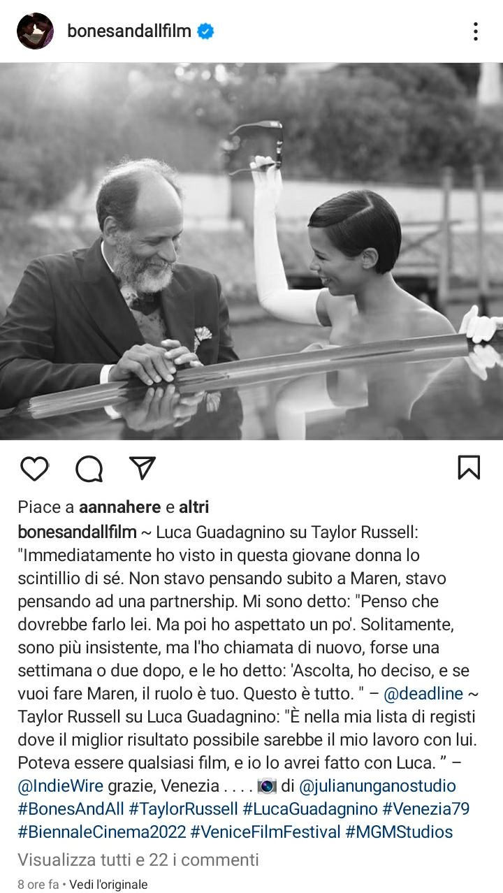 Galleria foto 'Mostra del Cinema di Venezia, Leone d’Argento al regista palermitano Guadagnino' - foto 1