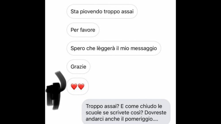 Studente scrive al sindaco “Chiudi le scuole, piove troppo assai”: la risposta è esilarante