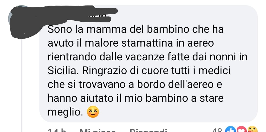 Galleria foto 'Malore in volo e atterraggio di emergenza: paura sul Catania-Malpensa' - foto 1