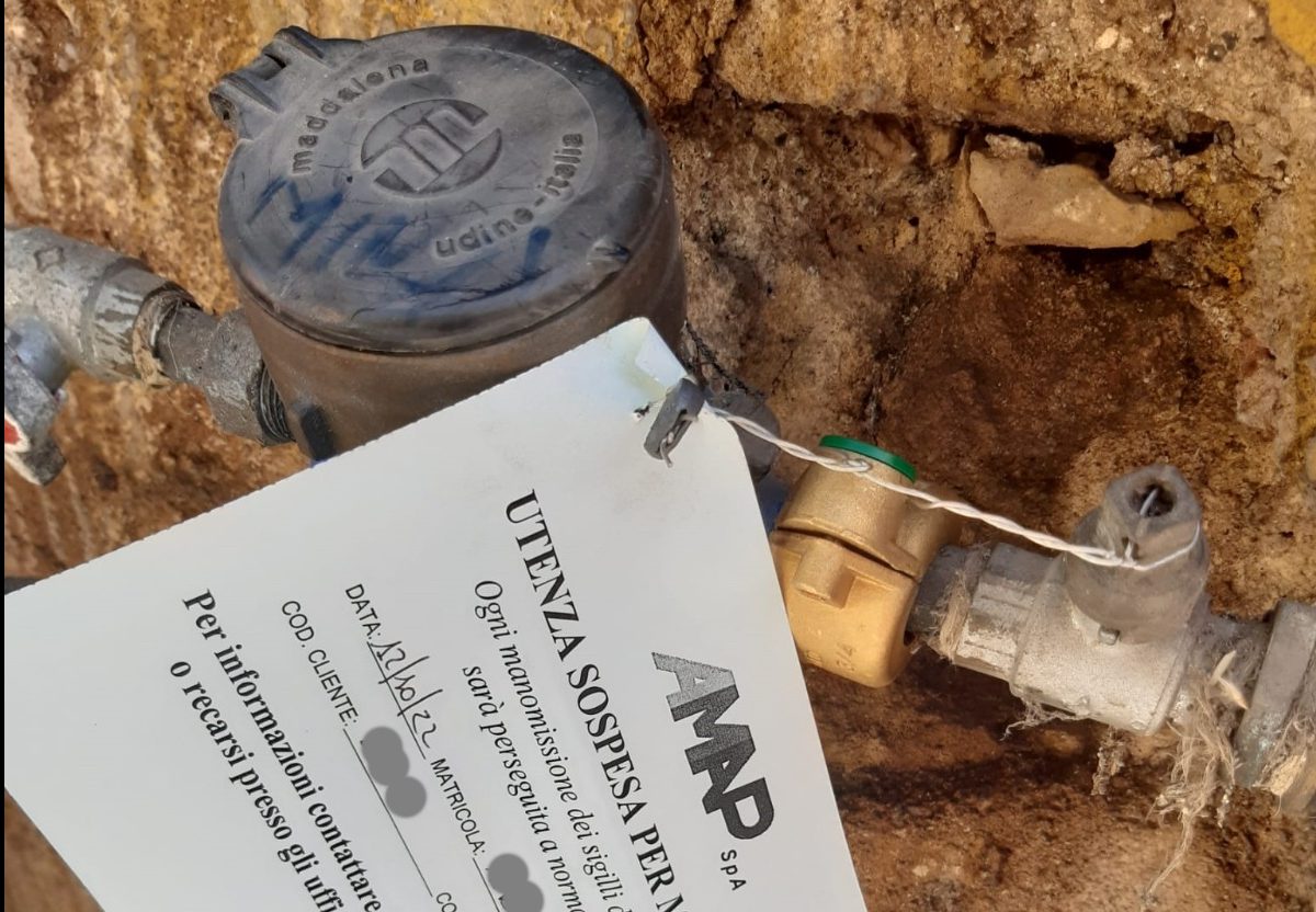 Amap inizia i distacchi a Palermo: 100 sospensioni nei prossimi 15 giorni