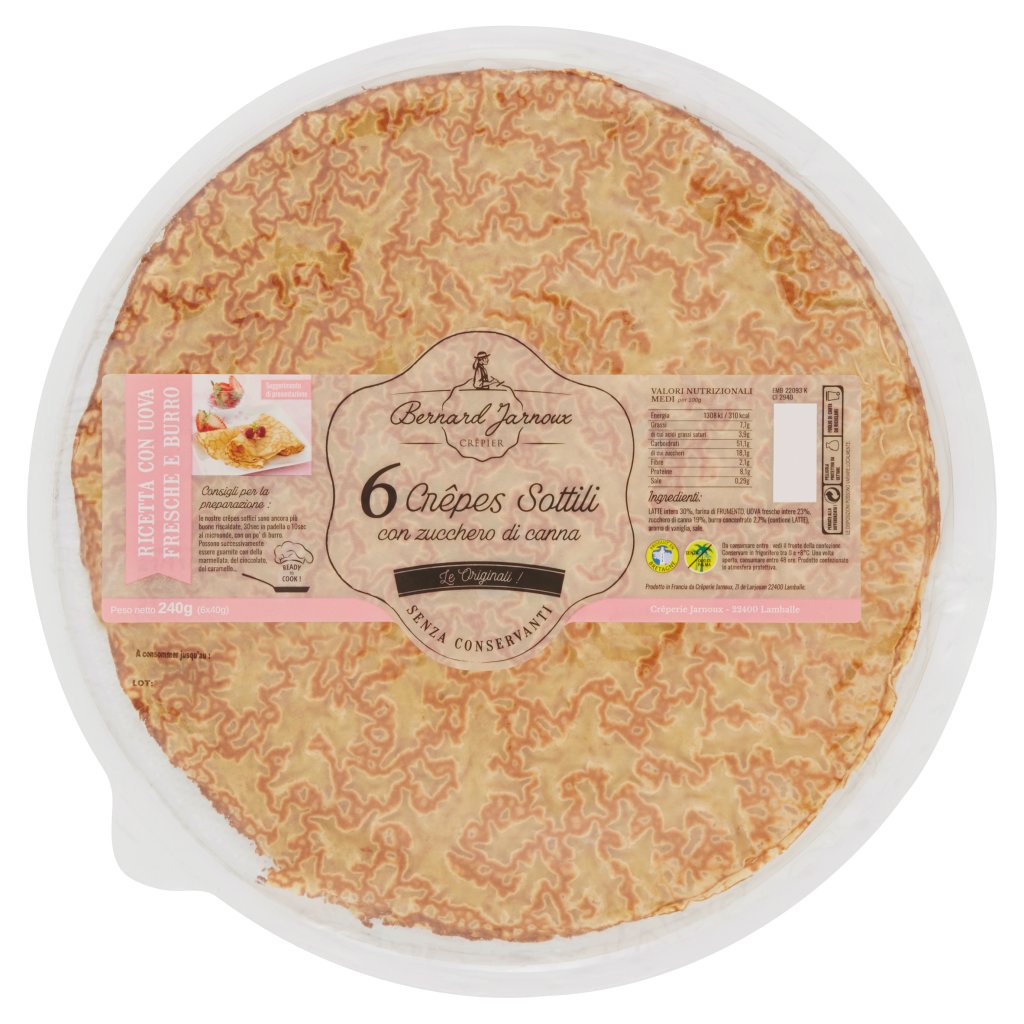 Ritirati i pancake al cioccolato Bernard Jarnoux Crepier per Listeria