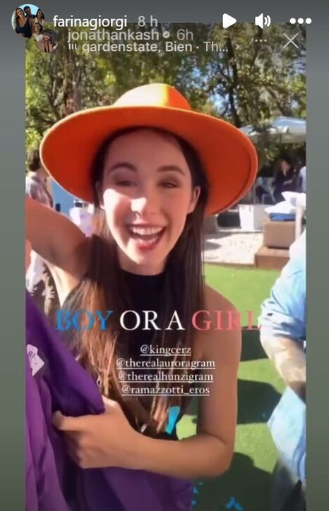 Aurora Ramazzotti annuncia il sesso del bebè con una festa, le foto Aurora Ramazzotti annuncia il sesso del bebè con una festa, le foto