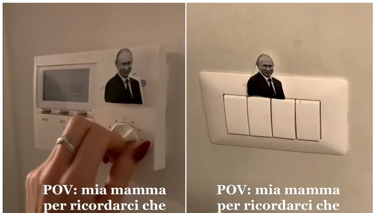 Soluzione contro il caro bollette? Adesivi di Putin ovunque in casa: il video è virale