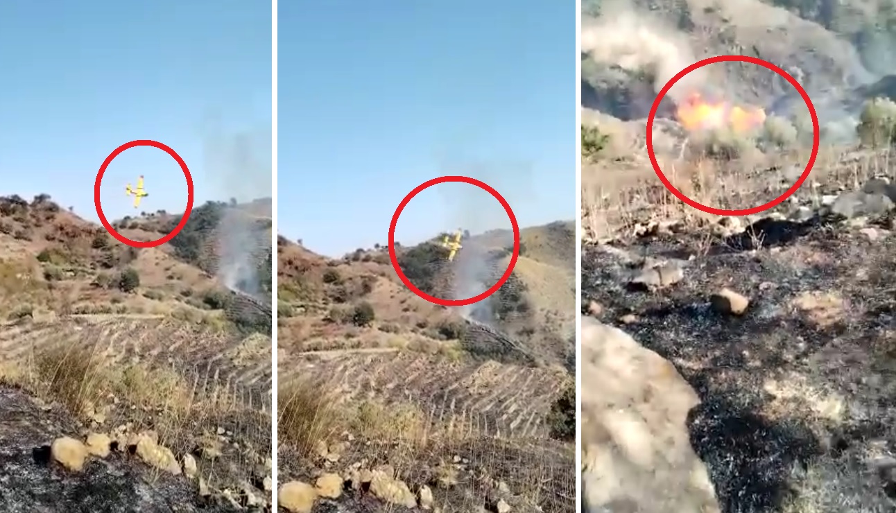 Canadair precipita a Linguaglossa, le terribili immagini dello schianto – Video