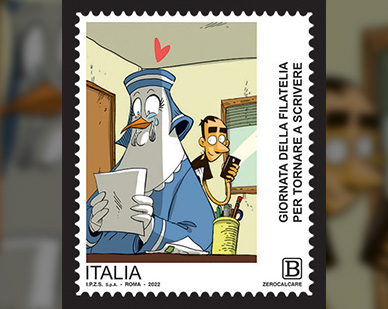 Poste Italiane, emessi tre francobolli di Zerocalcare dedicati al “tornare a scrivere”