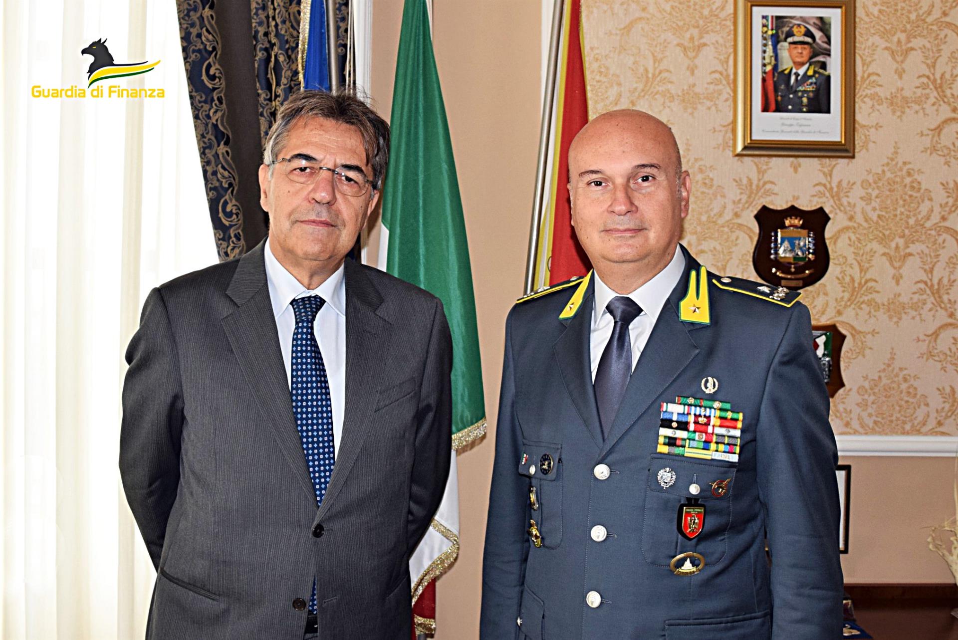 Gdf, visita del presidente della Corte d’Appello di Catania al comando provinciale