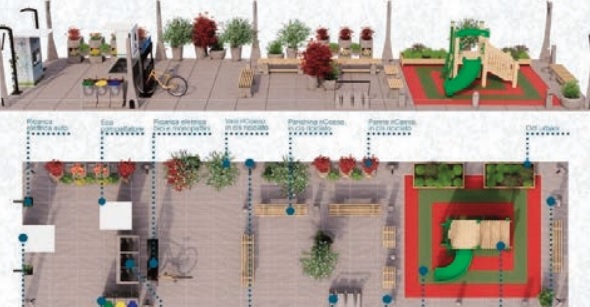 Da rifiuti a risorse, ecco le EcoPiazze con un arredo urbano 100% riciclato