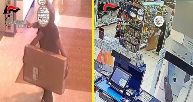 Catania, si allontana con la tv sotto braccio: 25enne beccato dai carabinieri