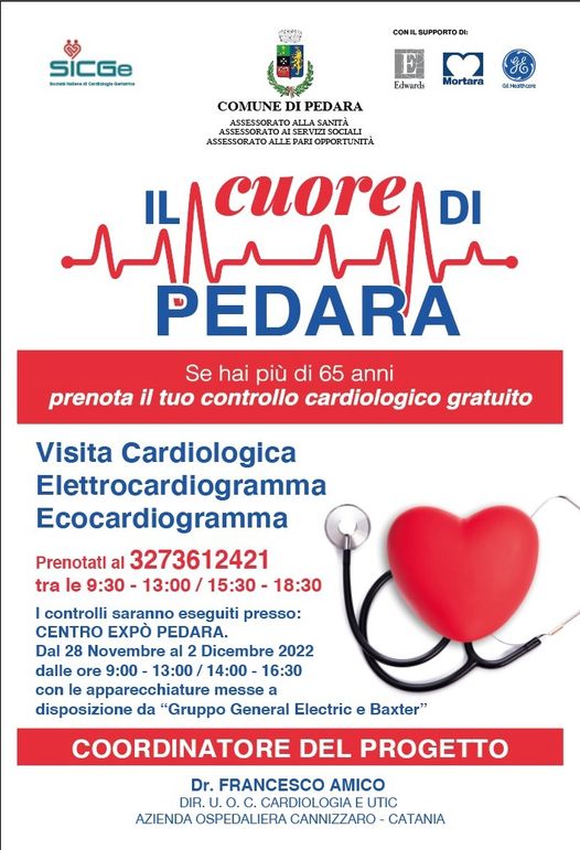 Pedara, al via nel Comune etneo lo screening per le malattie cardiovascolari