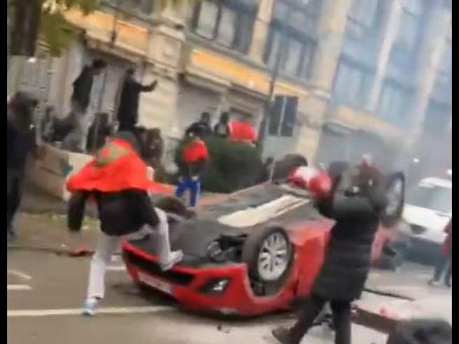 Belgio, incidenti a Bruxelles dopo la vittoria del Marocco ai mondiali