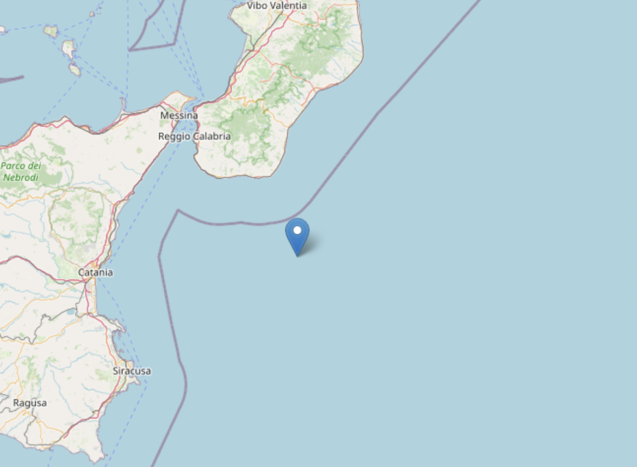 Terremoto vicino allo Stretto di Messina, ma stavolta non è una simulazione