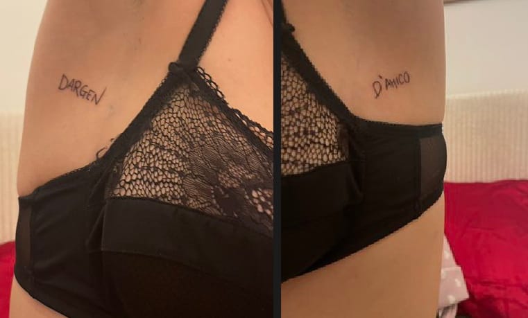 X Factor, Beatrice Quinta mantiene la promessa e si tatua il nome di Dargen D’Amico