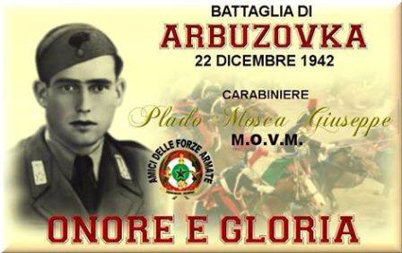Ricordo del giovane carabiniere Giuseppe Plado Mosca, caduto della Seconda Guerra mondiale