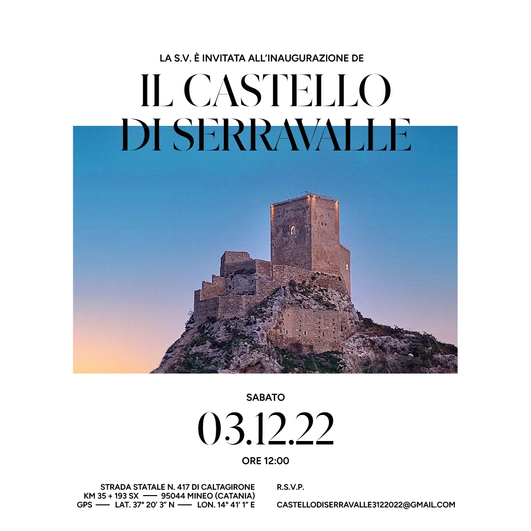 Castello di Serravalle, gioiello dell’architettura restituito a Mineo: inaugurazione il 3 dicembre