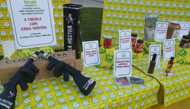 Coldiretti lancia allarme “mafia style”, dal whiskey Cosa Nostra a caffè Mafiozzo