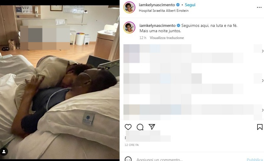 Pelé, foto della figlia dall’ospedale: “Continuiamo qui, nella lotta e nella fede”