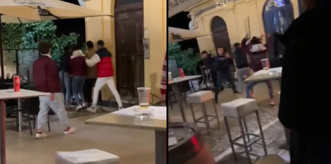 Agrigento, botte da orbi tra giovani in piazza San Francesco: sedie e tavoli usate come armi