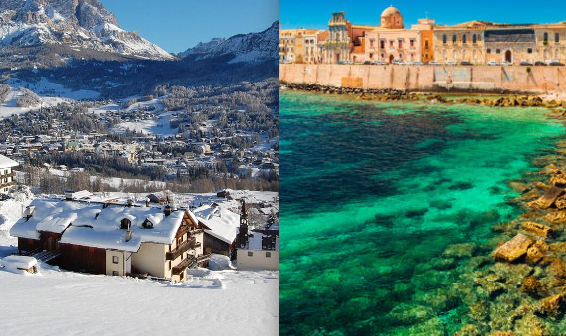 Meteo 13 dicembre, è record: tra Cortina e Siracusa una differenza di 32 gradi