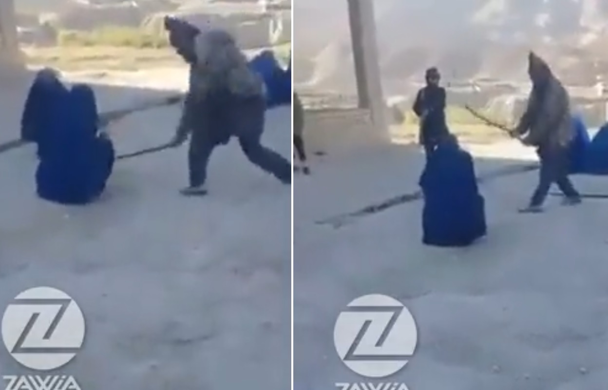 Si reca in un negozio da sola, donna afghana presa a bastonate: le terribili immagini