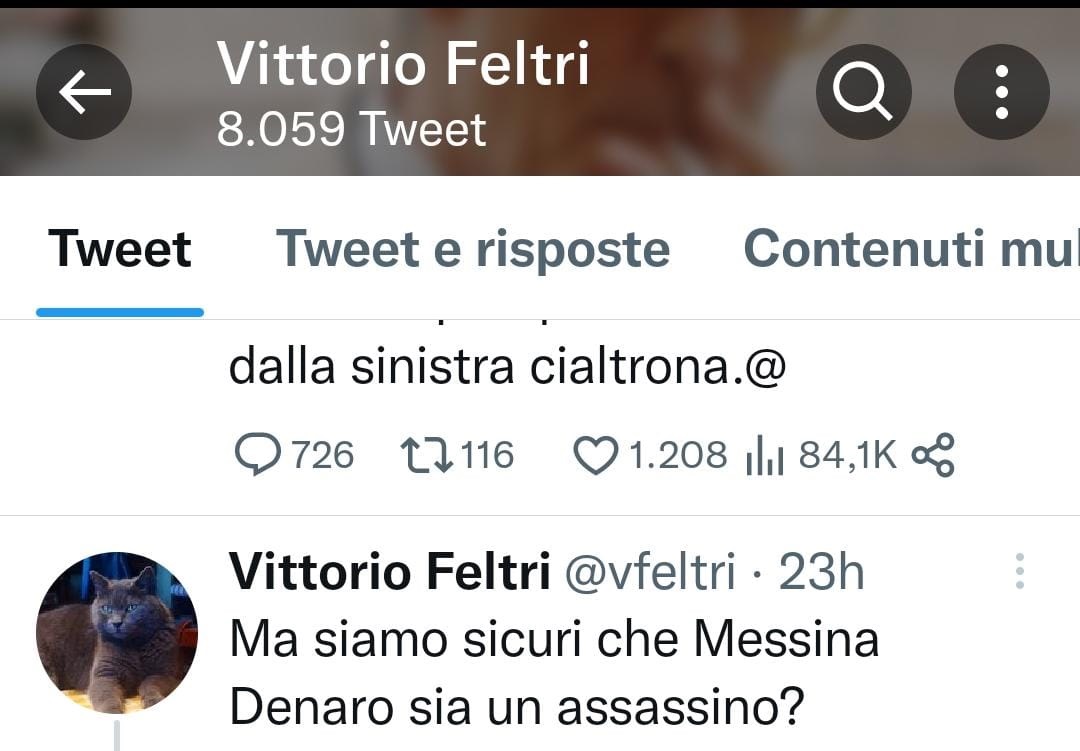 Vittorio Feltri: “Siamo sicuri che Messina Denaro sia un assassino?”