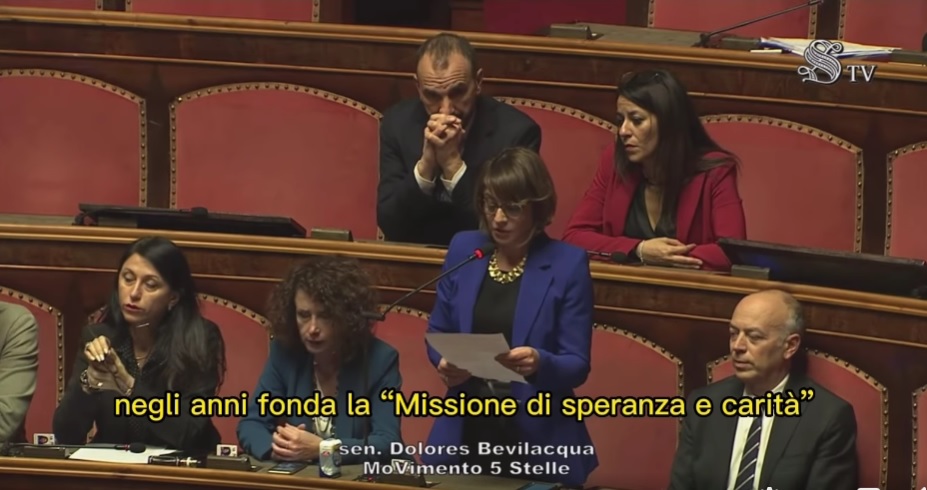 Biagio Conte, il Senato ricorda il missionario con un applauso: “Lui come un santo”