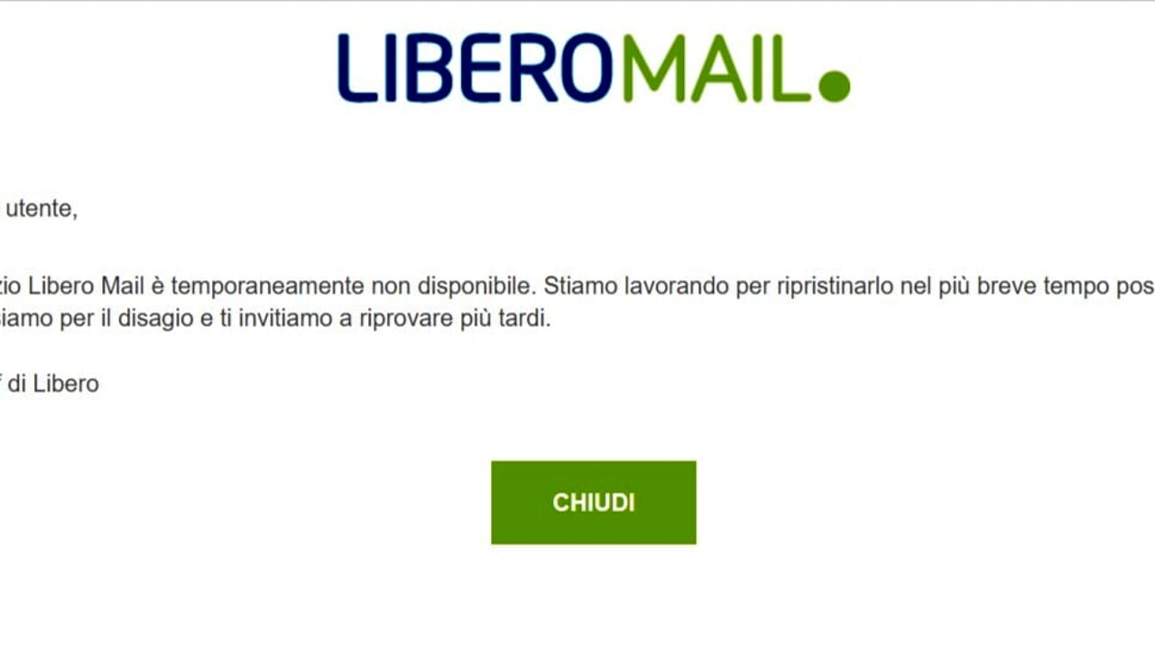 Libero e Virgilio down, email ancora fuori uso e disagi per gli utenti
